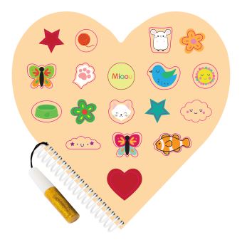 Mon carnet c ur à colorier chats