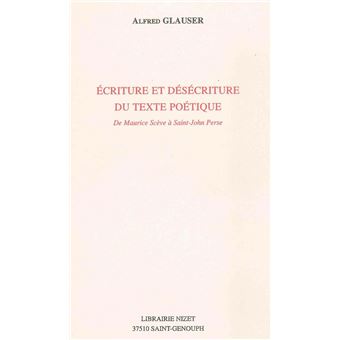 Écriture et désécriture du texte poétique