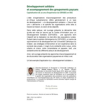 Développement solidaire et accompagnement des groupements paysans