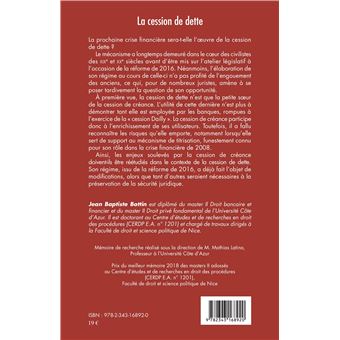 La cession de dette