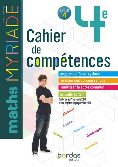 Myriade mathematiques 4e cahier de competences eleve
