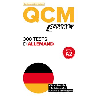 QCM 300 tests d'allemand Niveau A2
