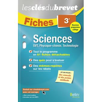 fiches sciences svt physique chimie technologie eme les cles du