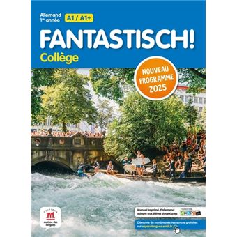 Fantastisch 1ere année Programme 2025 - Livre élève