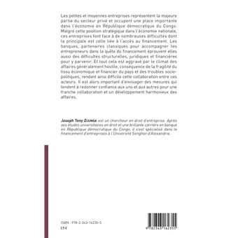 Les petites et moyennes entreprises congolaises face aux acteurs classiques du financement