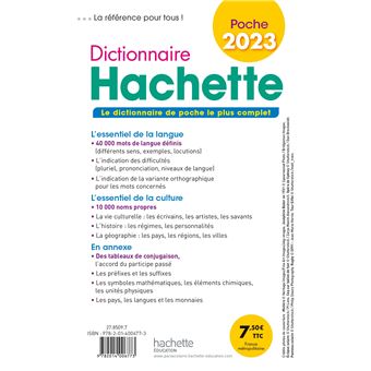Dictionnaire Hachette POCHE 2023