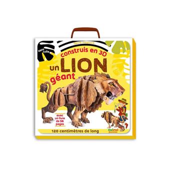 Construis en 3d  un lion géant
