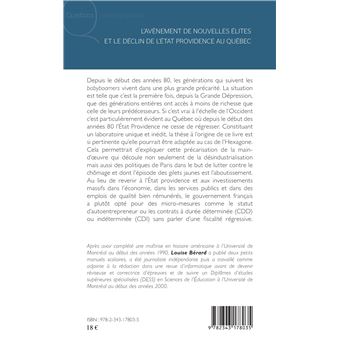 L'avènement de nouvelles élites et le déclin de l'Etat providence au Québec