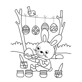 Bloc à colorier Pâques 2023