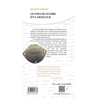 Lettres de guerre d'un artilleur
