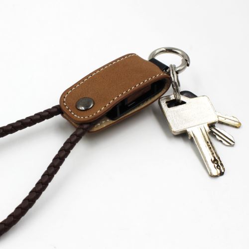 Verybadcoque Keyring USB Cable Brown