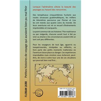 Petites histoires de voyage qui auraient bien pu mal finir