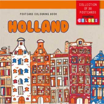 Postcard colouring book Holland