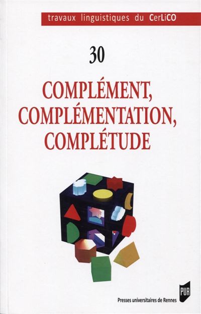 Complément, complémentation, complétude - Joëlle Popineau - broché