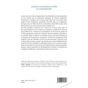 Justice constitutionnelle et subsidiarité
