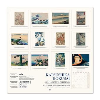 Calendrier mural 2023 Japanese Art Hokusai