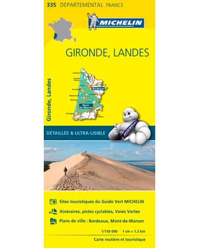 Carte Départemental Michelin Gironde, Landes -  Collectif Michelin - broché
