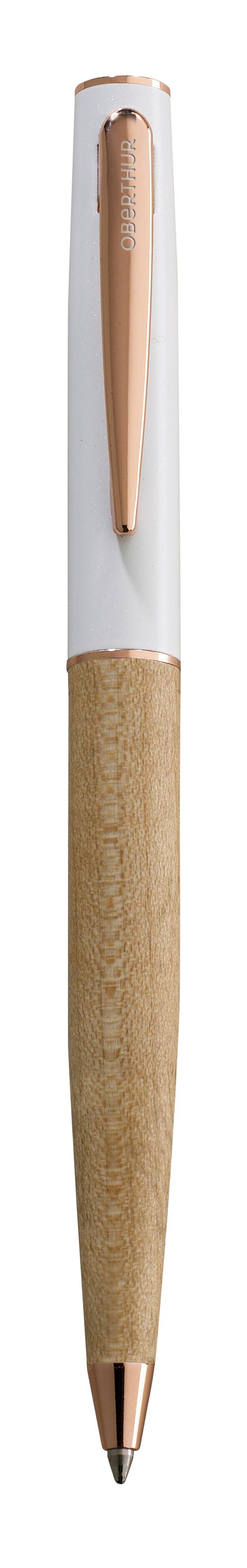 Stylo à bille Oberthur Stockholm Bois d'érable Blanc