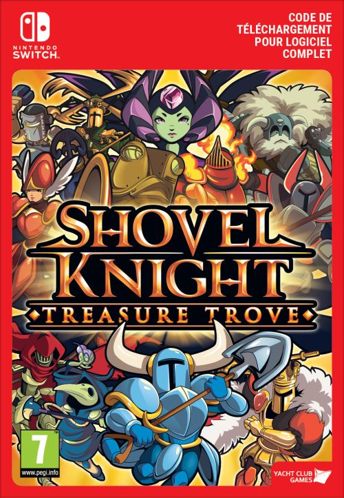 Pochette avant du jeu Code de téléchargement Shovel Knight Treasure Trove Nintendo Switch