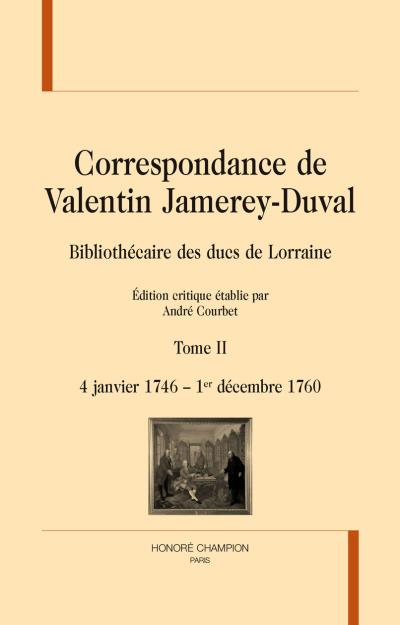 Correspondance de Valentin Jamerey-Duval