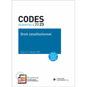 Code essentiel Droit constitutionnel 2023 - À jour au 1er septembre 2023