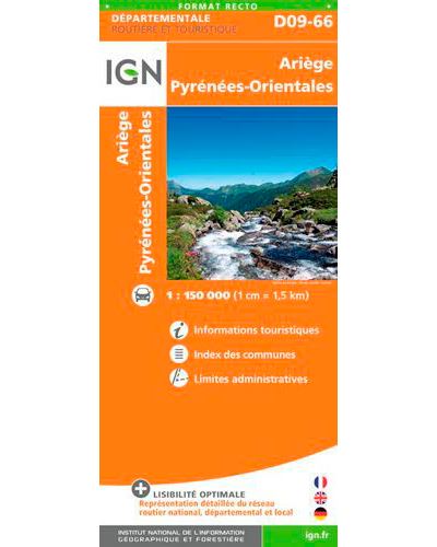Ariege pyrenees orientales d09 d66 1:150 000