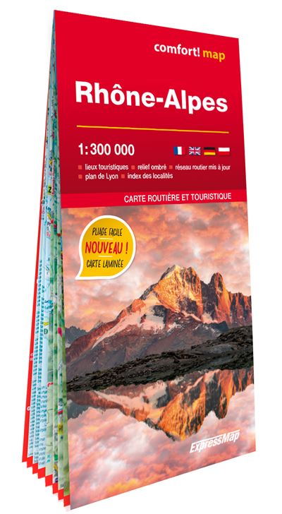 Rhône-Alpes 1/300.000 (Carte Grand Format Laminée) -  Collectif - (donnée non spécifiée)