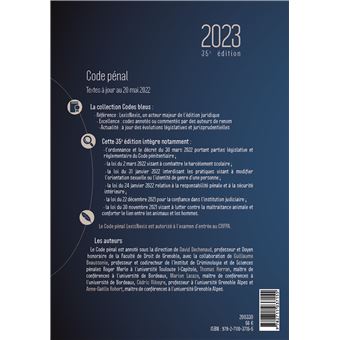 Code pénal 2023