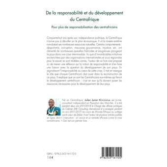 De la responsabilité et du développement du Centrafrique