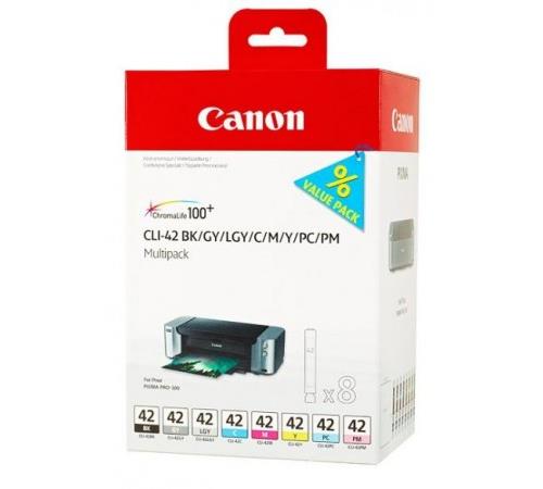 Pack de 8 cartouches Canon Multipack CLI-42 pour Imprimante Pixma Pro 100