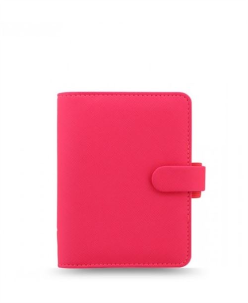 ORG POCKET SAFFIANO FLUORO PINK