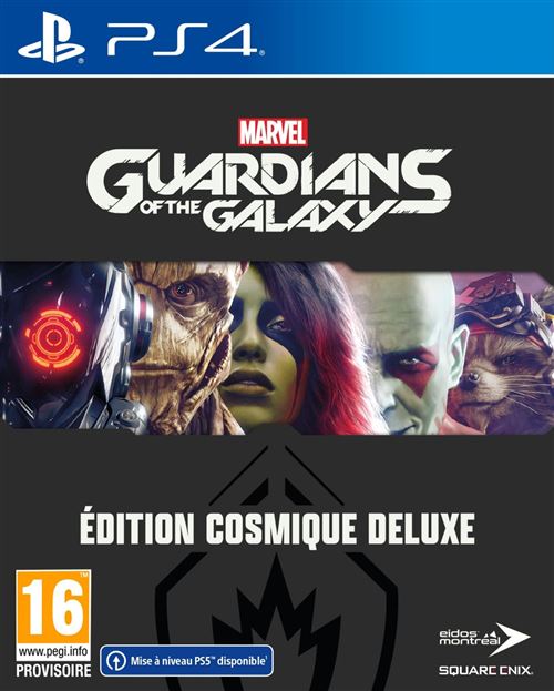 Pochette avant du jeu Marvel's Guardians of the Galaxy Edition Cosmique Deluxe PS4