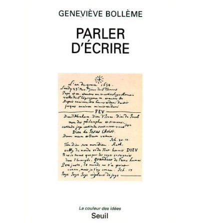Parler d'ecrire