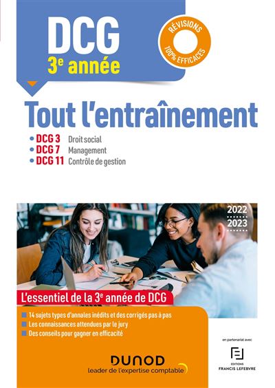 DCG 3e année - DCG 3-7-11 - Tout l'entraînement 2022/2023