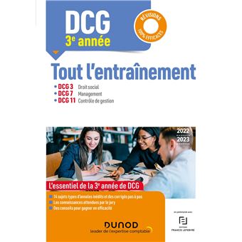 DCG 3e année - DCG 3-7-11 - Tout l'entraînement 2022/2023