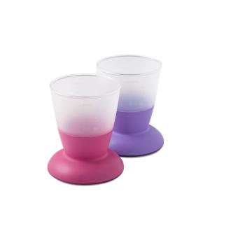 Gobelet Lot De 2 Verres Pour Bebe Babybjorn Rose Et Mauve Achat Prix Fnac