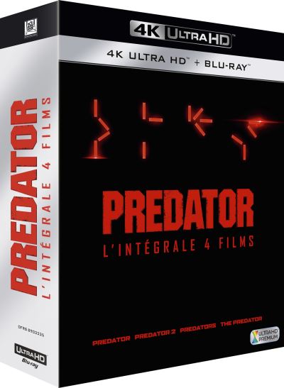 Coffret Predator 4 Films Edition Limitée Blu Ray 4k Ultra Hd Blu Ray