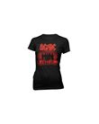 T-Shirt AC/DC Power Up Band Silhouette Ladies Noir