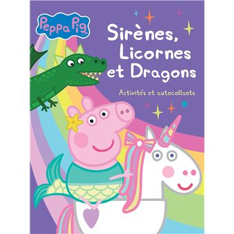 Peppa Pig-Activités et autocollants Sirènes Licornes et Dragons