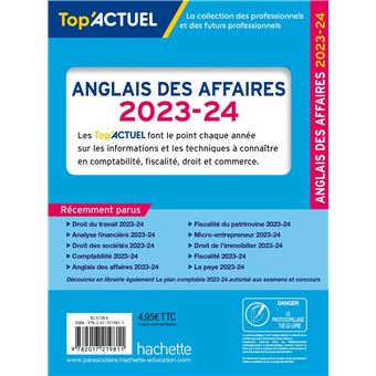Top actuel Anglais des affaires 2023 - 2024
