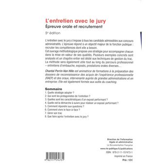 L'entretien avec le jury