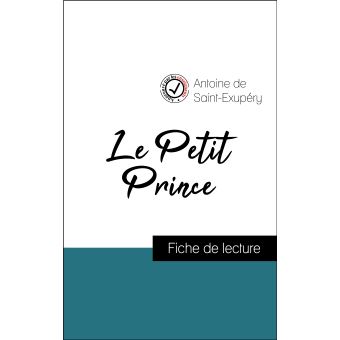 Le Petit prince - Antoine de SAINT-EXUPERY - Fiche livre