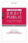 Revue du droit public et de la science politique en France et à l'étranger N°1-2022