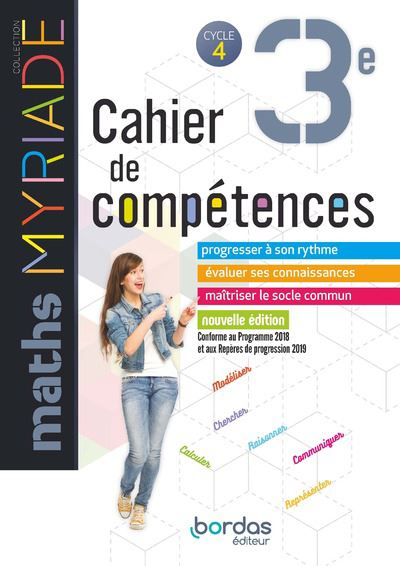Myriade mathematiques 3e cahier de competences eleve