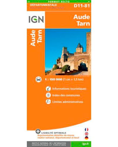 Aude tarn d11 d81 1:150 000