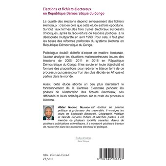 Élections et fichiers électoraux en République Démocratique du Congo