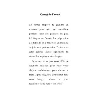 Carnet de l'Avent