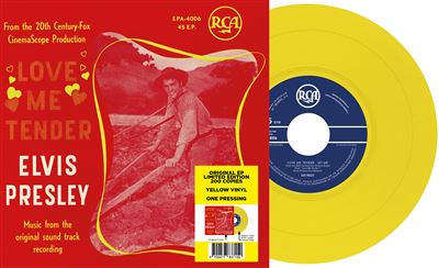 Love Me Tender Édition Limitée Belge Vinyle Jaune