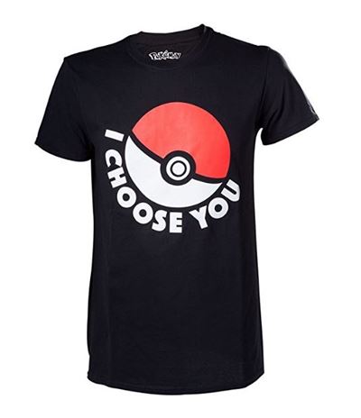 T-Shirt Pokémon I Choose You Homme Taille XL Noir