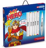 Kit de dessin Go Manga Max My Hero Papier et Couleurs assorties 27 x 27 cm